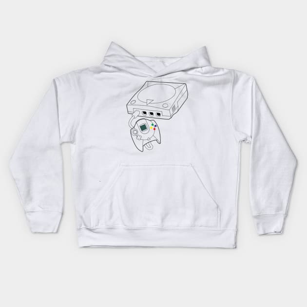 Sega Dreamcast Console Kids Hoodie by Retrollectors